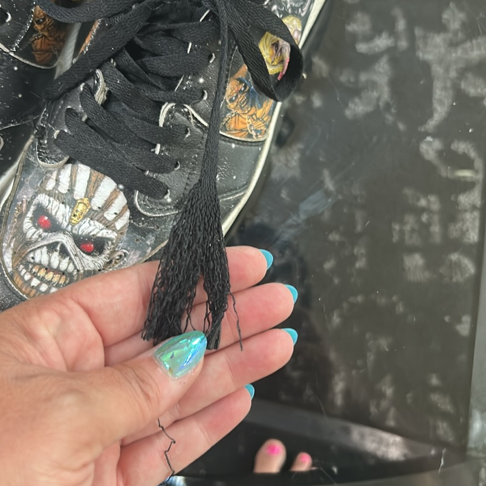 Men's Black Iron Maiden High-Top Sneakers - Picture 7 of 7